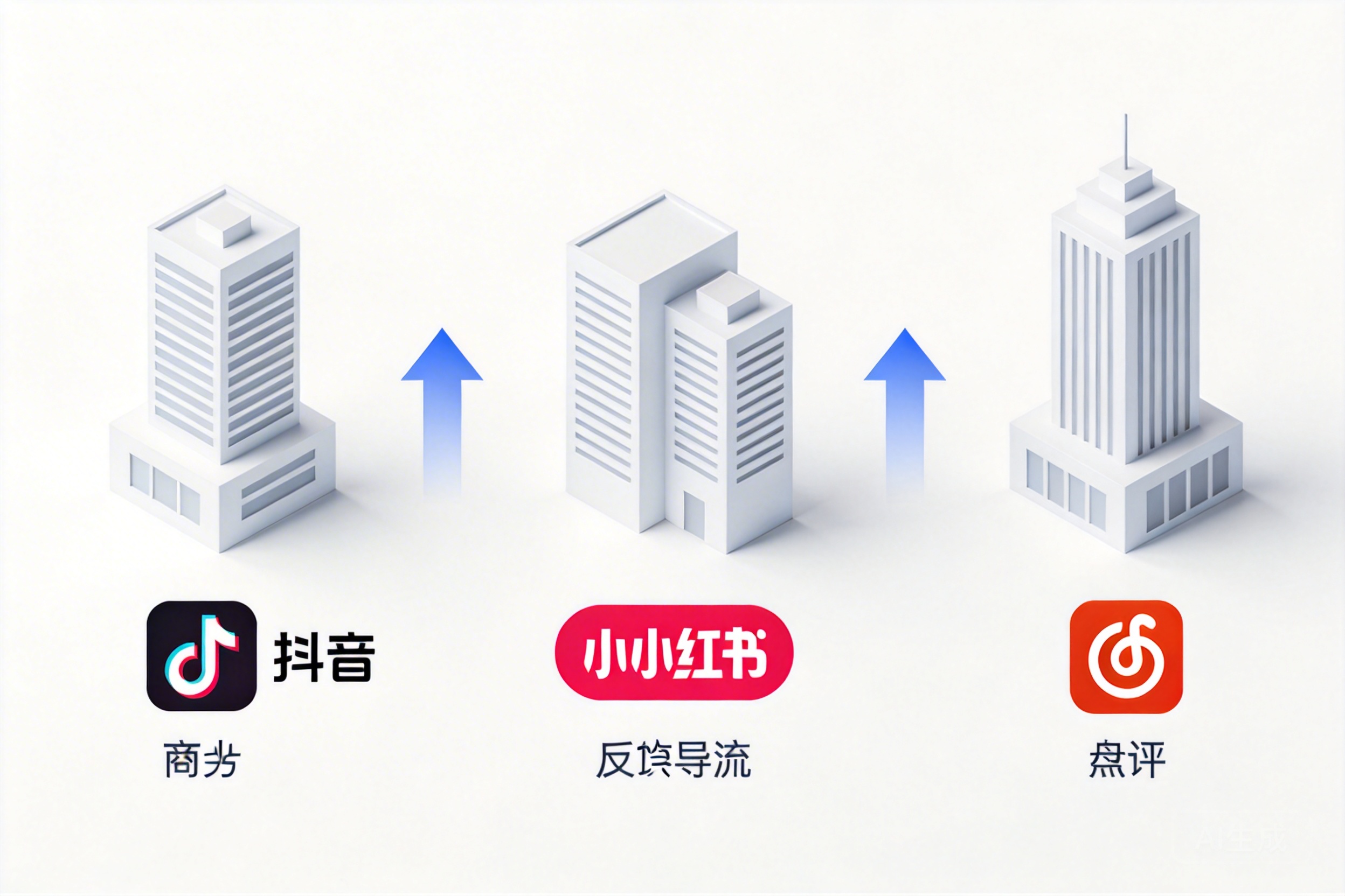 商业地产在抖音、小红书、点评上的投放如何反向导流到自有私域?一套可量化评估的三步法