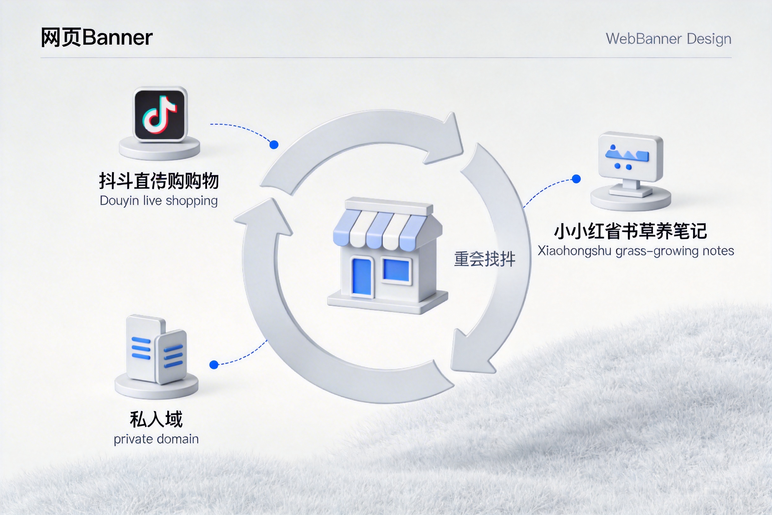 短视频与直播账号：抖音直播逛街、小红书种草笔记导流到私域的增长闭环（购物中心可复制）
