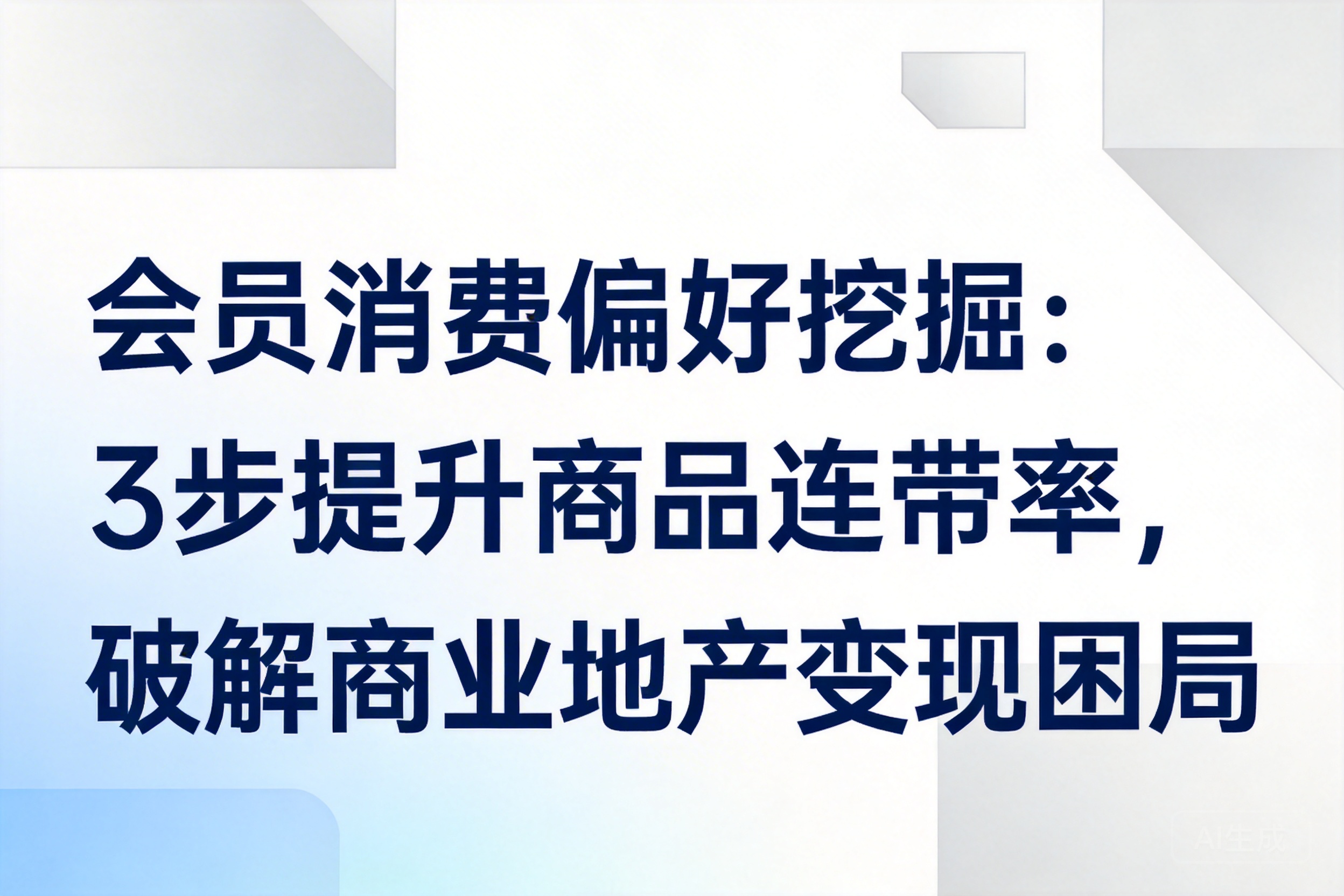 会员消费偏好挖掘：3步提升商品连带率，破解商业地产变现困局