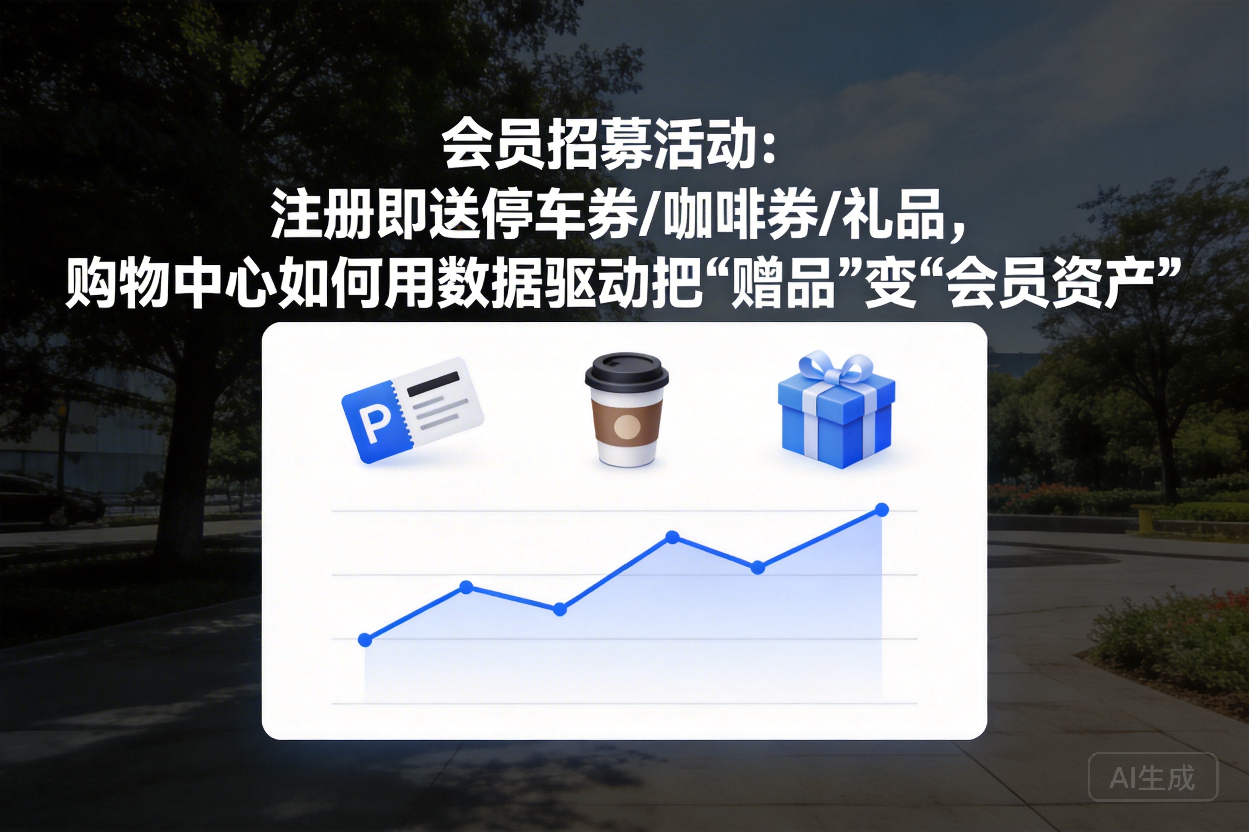 会员招募活动：注册即送停车券/咖啡券/礼品，购物中心如何用数据驱动把“赠品”变“会员资产”