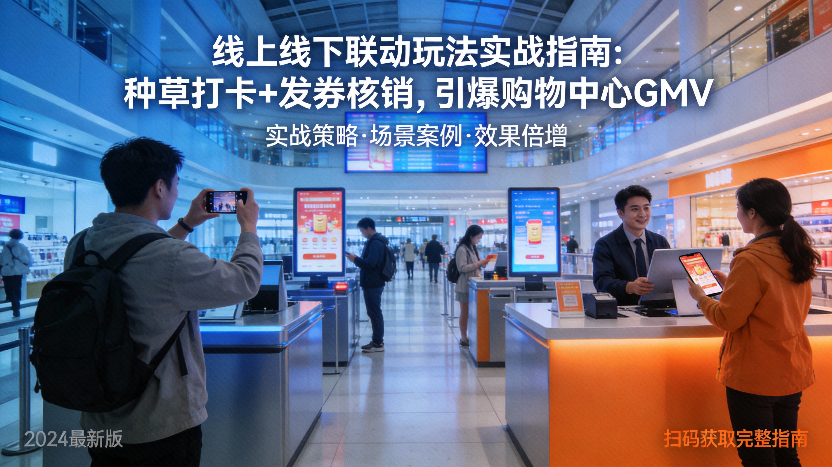 线上线下联动玩法实战指南：种草打卡+发券核销，引爆购物中心GMV