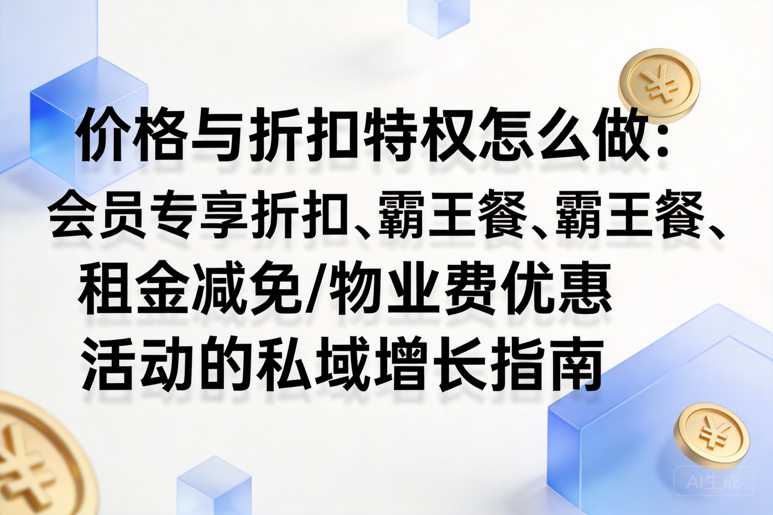 价格与折扣特权怎么做：会员专享折扣、霸王餐、租金减免/物业费优惠活动的私域增长指南