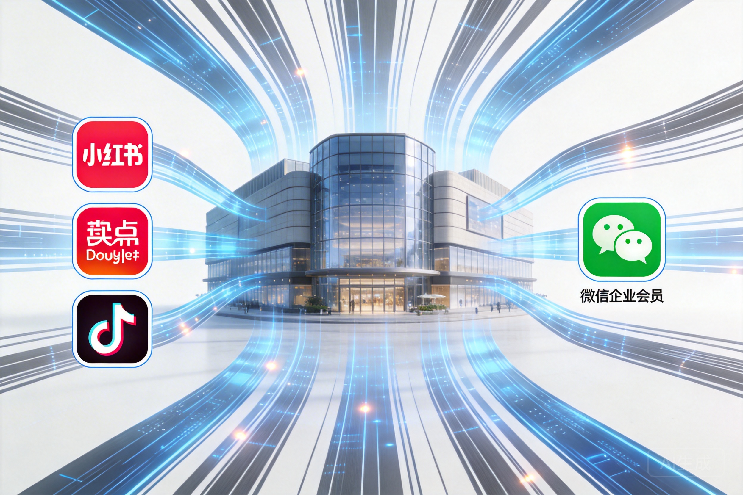 公域种草平台引流：购物中心如何用数据驱动把小红书/点评/抖音流量沉淀为企业微信会员