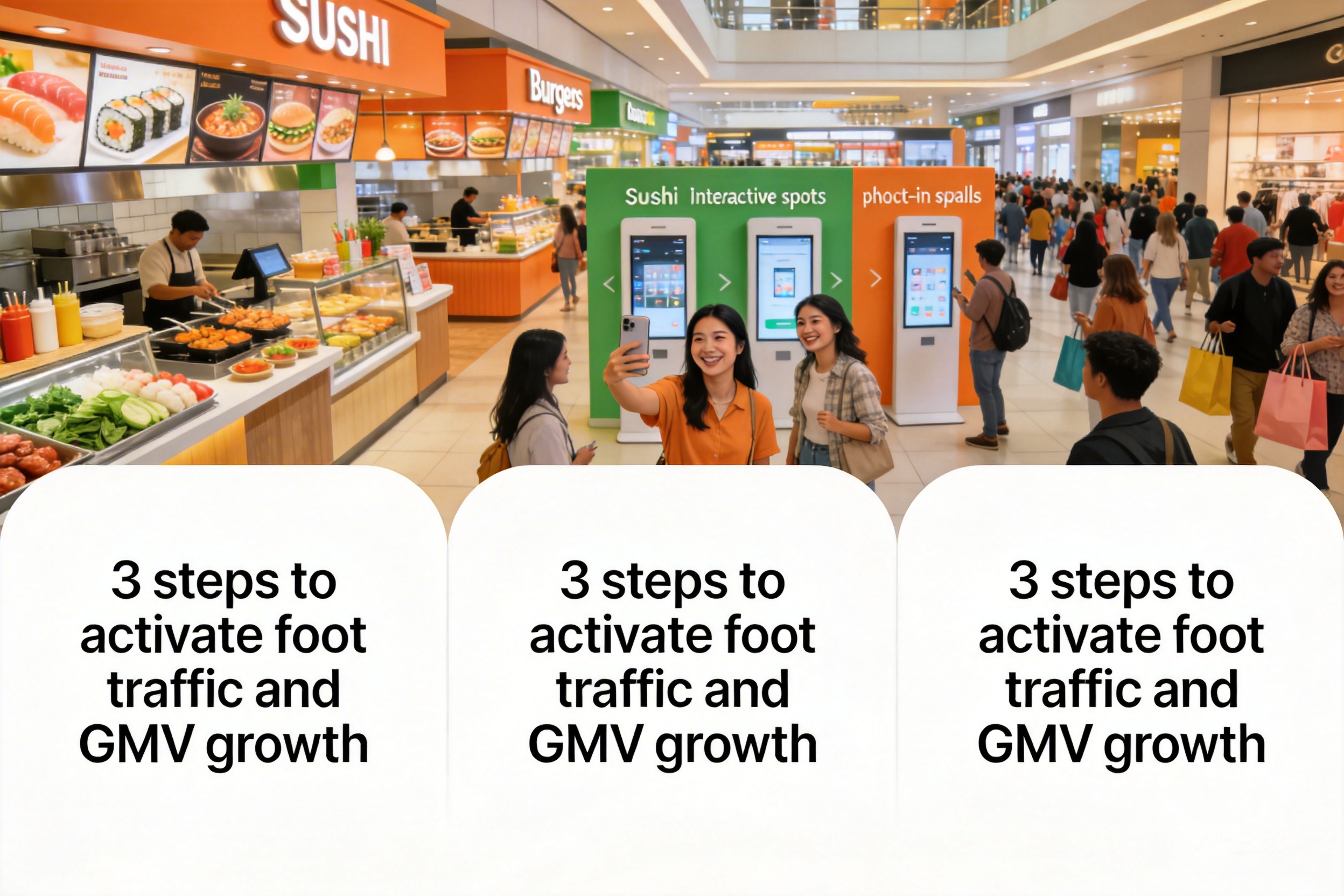 购物中心美食与打卡场景运营：3步激活客流与GMV双增长